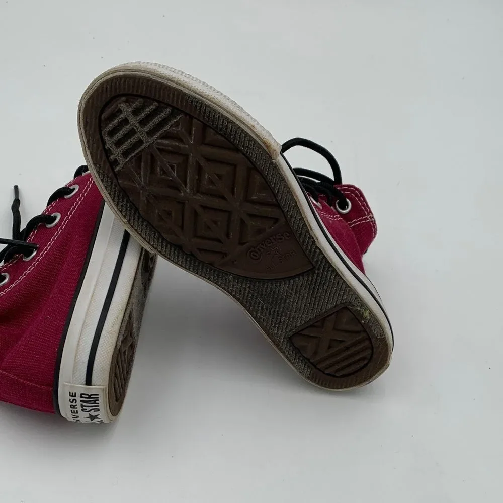 Converse All Star Red High-Top Sneakers with Black Laces kids size 11